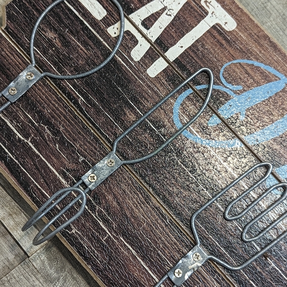 Farmhouse Rustic Kitchen Decor with hangers/hooks barn wood dining - Picture 2 of 10